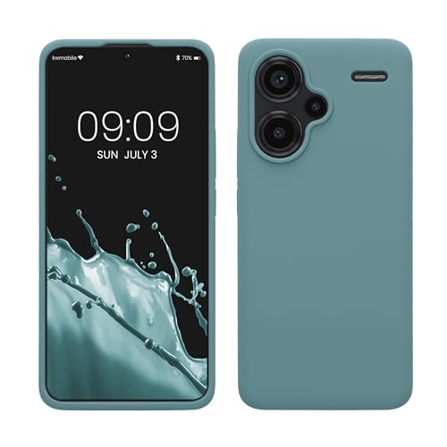 kwmobile Hülle kompatibel mit Xiaomi Redmi Note 13 Pro+ 5G / Redmi Note 13 Pro Plus 5G Hülle - Silikon Handy Case - Handyhülle weiche Oberfläche - kabelloses Laden - Arctic Night von kwmobile