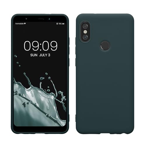 kwmobile Hülle kompatibel mit Xiaomi Redmi Note 5 (Global Version) / Note 5 Pro Hülle - weiches TPU Silikon Case - Cover geeignet für kabelloses Laden - Dunkler Schiefer von kwmobile