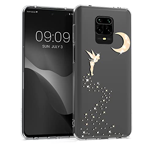 kwmobile Hülle kompatibel mit Xiaomi Redmi Note 9S / 9 Pro / 9 Pro Max - Handyhülle Silikon Case - Fee Glitzer Rosegold Transparent von kwmobile