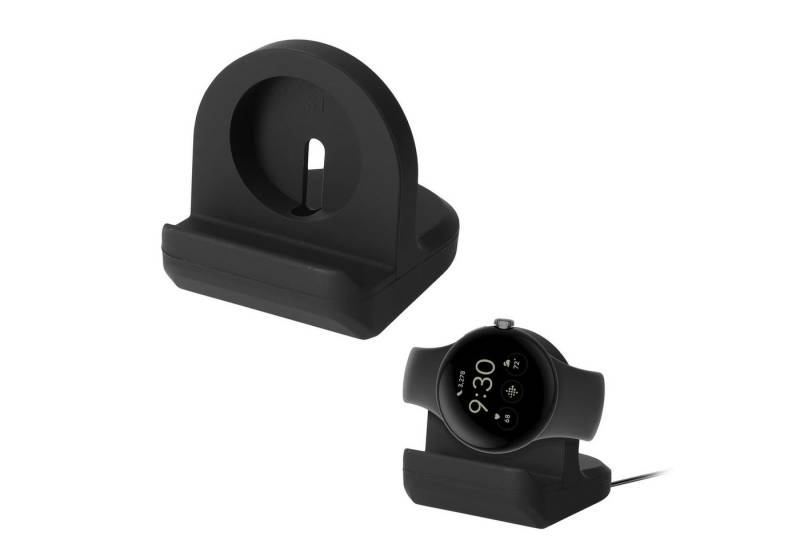 kwmobile Kabellose Ladestation für Google Pixel Watch 2 Smartphone-Ladegerät (1-tlg., Ladeständer Halterung - Schwarz) von kwmobile