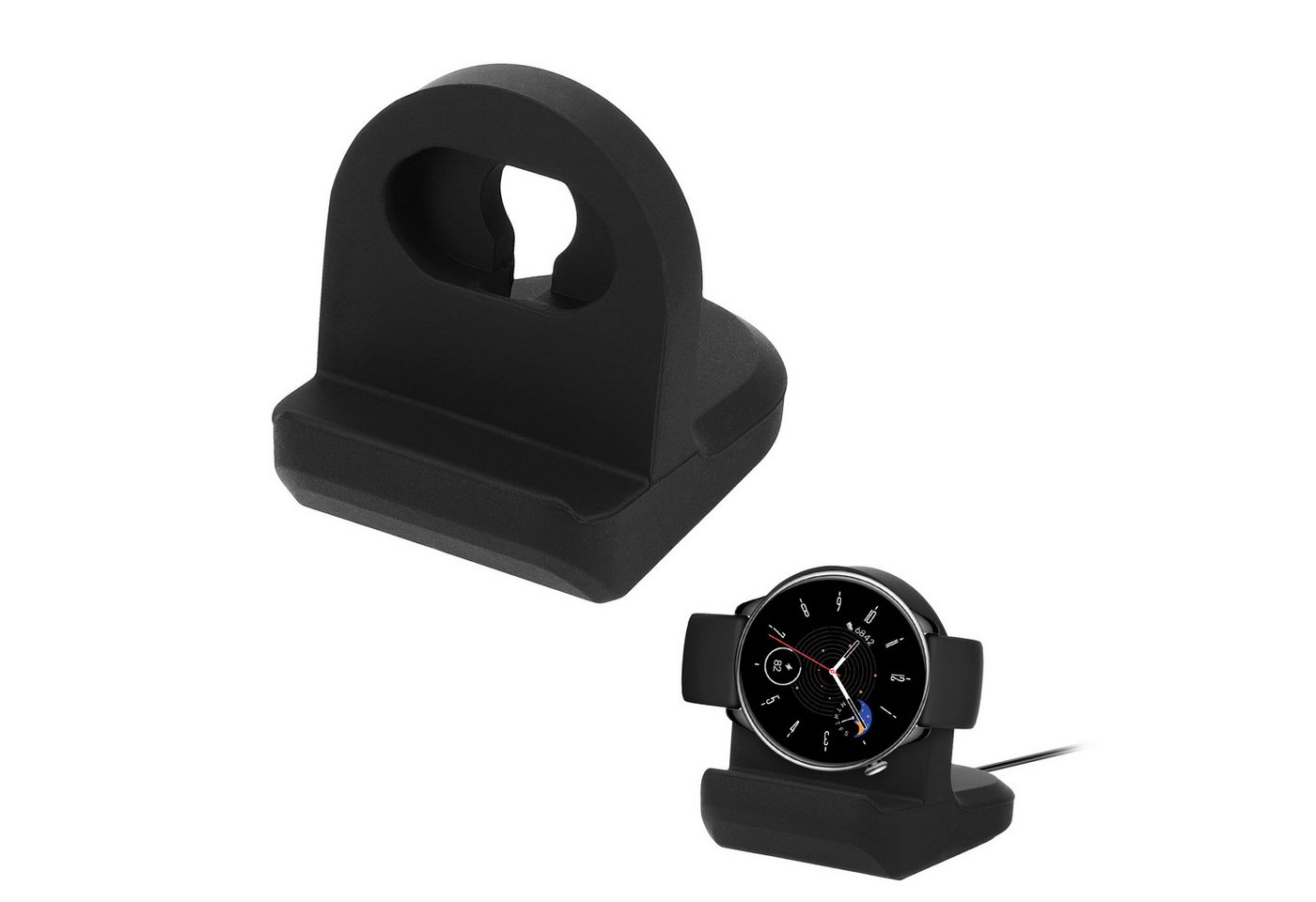 kwmobile Kabellose Ladestation für Huami Amazfit GTR Mini Smartphone-Ladegerät (1-tlg., Ladeständer Halterung - Schwarz) von kwmobile