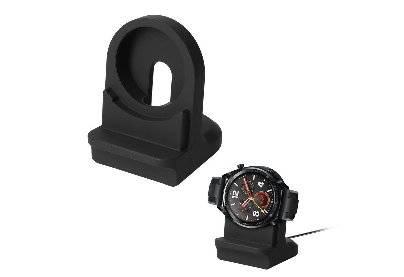 kwmobile Kabellose Ladestation für Huawei Watch 3/3 Pro/Watch GT3 etc. Smartphone-Ladegerät (1-tlg., Ladeständer Halterung - Schwarz) von kwmobile