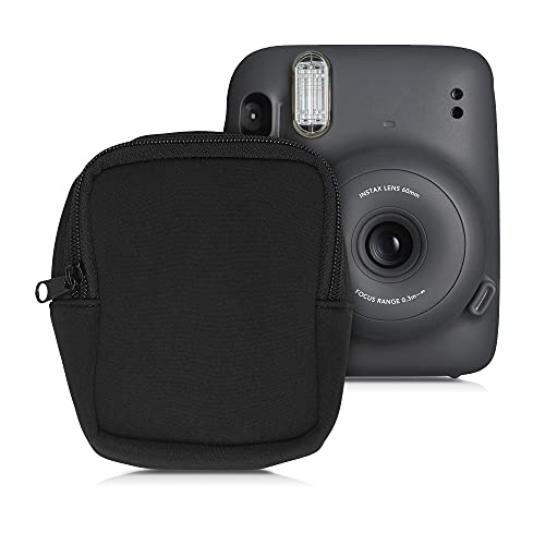 kwmobile Kamera Tasche kompatibel mit Fujifilm Instax Mini 11 - Neopren Kameratasche Sleeve - Schutzhülle Schwarz von kwmobile