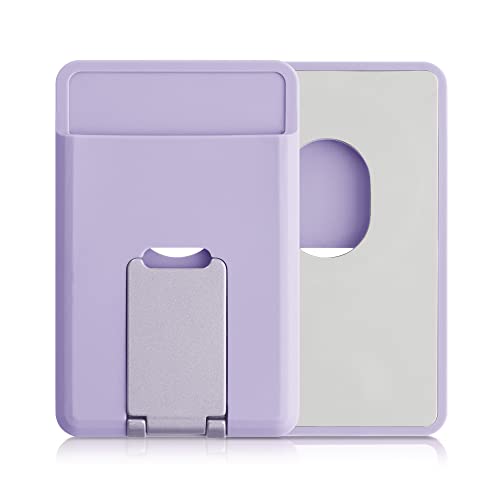 kwmobile Kartenhalter kompatibel mit Apple iPhone 15/14 / 13/12 Serie - Kartenfach Halter magnetisch mit Standfunktion - Handy Kartenetui kompatibel mit MagSafe - Pastell Lavendel von kwmobile