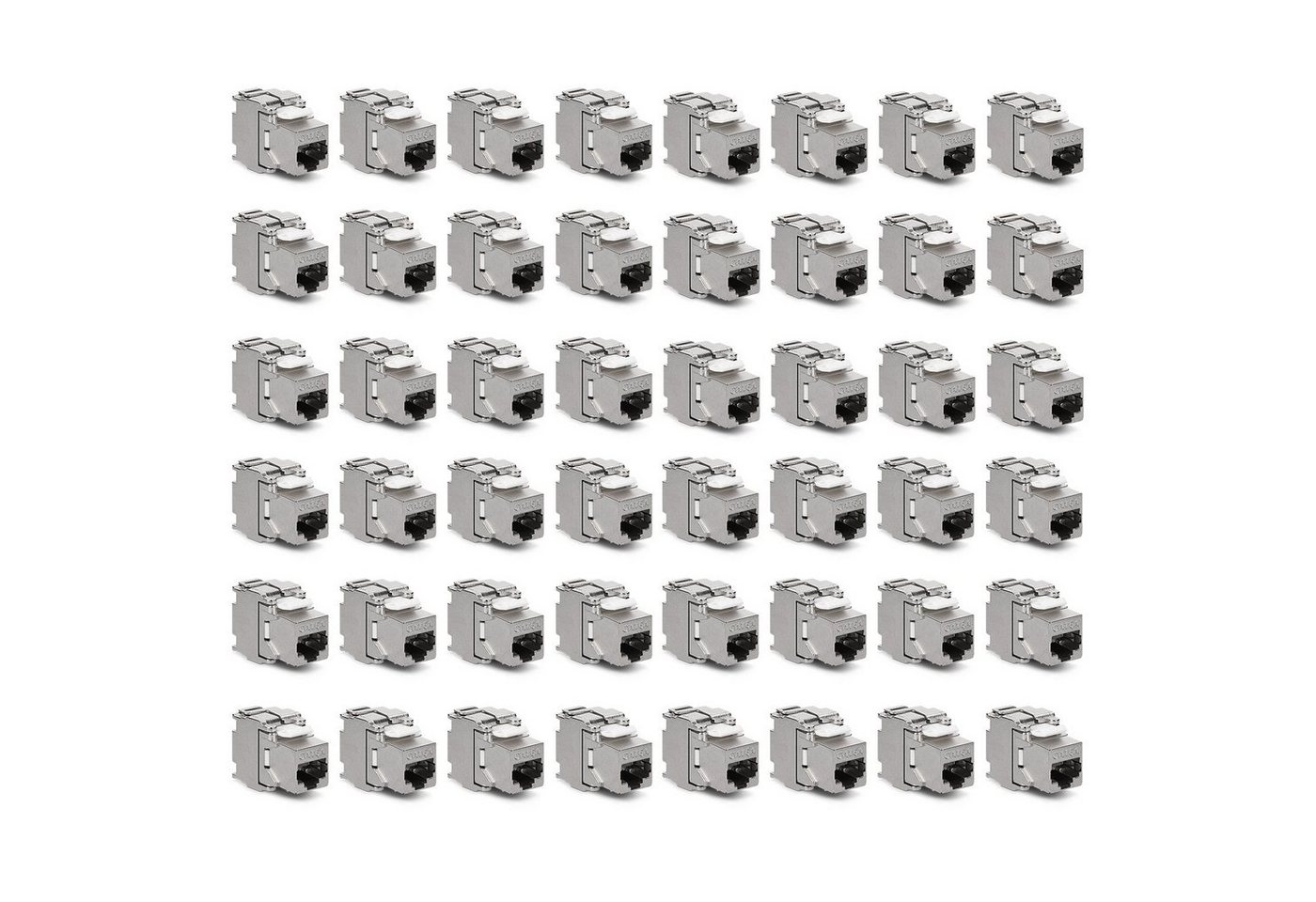 kwmobile Keystone Modul CAT 6A Kabel - 10 Gbit/s - Schnappverschluss - 48x Netzwerk-Adapter, 3.85 cm kwmobile Keystone Modul CAT 6A Kabel - 10 Gbit/s - Schnappverschluss - 48x Netzwerk-Adapter, 3.85 cm von kwmobile