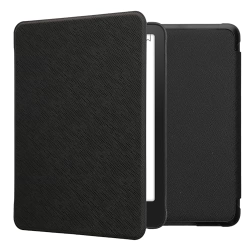 kwmobile Klapphülle kompatibel mit Amazon Kindle Paperwhite (2024)/Colorsoft Hülle - eReader Case aus Kunstleder - Cover - Schwarz von kwmobile
