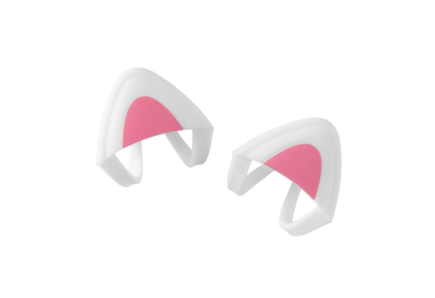 kwmobile Kopfhörer-Schutzhülle 2x Katzenohren Aufsatz für Overear Headphone, Deko Accessoire für Kopfhörer - Katzenkopfhörer Set von 2 - in Weiß von kwmobile
