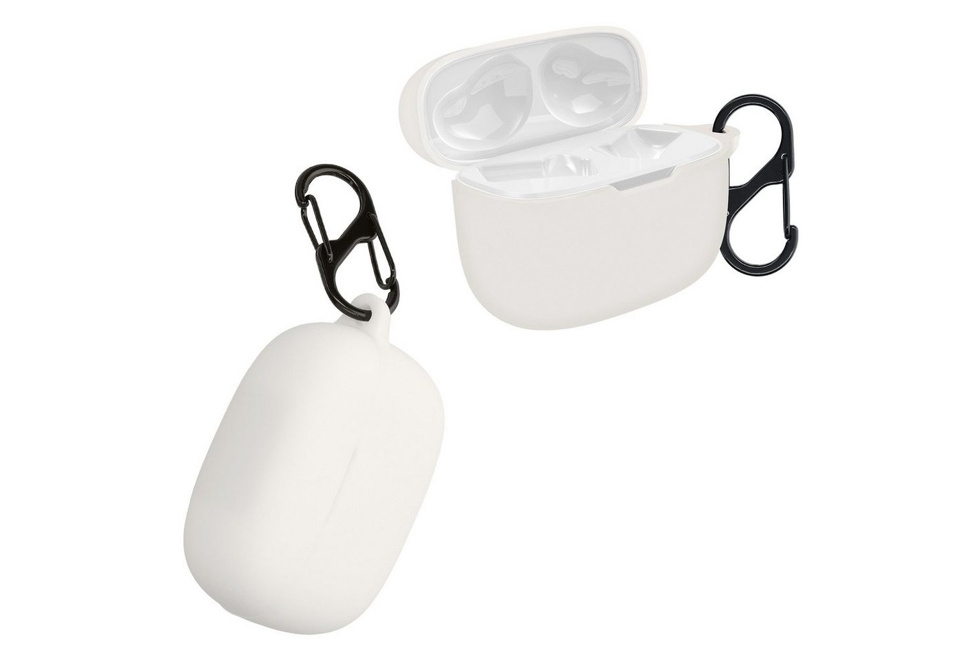 kwmobile Kopfhörer-Schutzhülle Hülle für JBL Wave 200TWS, Silikon Schutzhülle Etui Case Cover für In-Ear Headphones von kwmobile