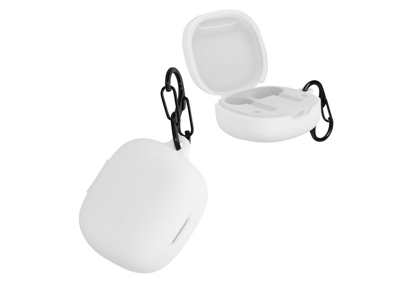 kwmobile Kopfhörer-Schutzhülle Hülle für JBL Wave 300 TWS Kopfhörer, Silikon Schutzhülle Etui Case Cover Schoner in Weiß von kwmobile