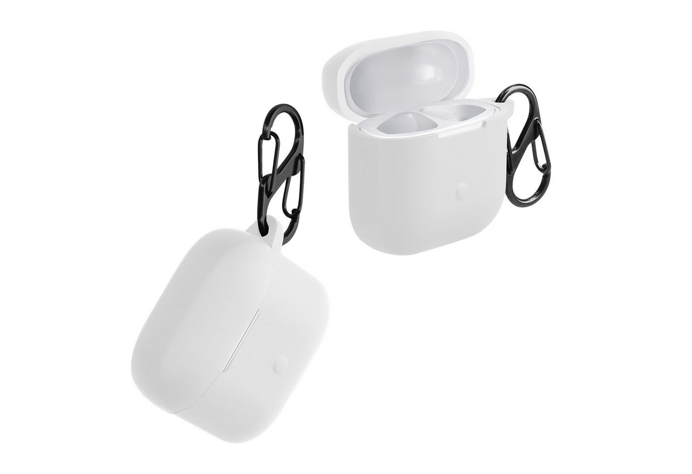 kwmobile Kopfhörer-Schutzhülle Hülle für Xiaomi Redmi Buds 3 Kopfhörer, Silikon Schutzhülle Etui Case Cover Schoner in Weiß von kwmobile