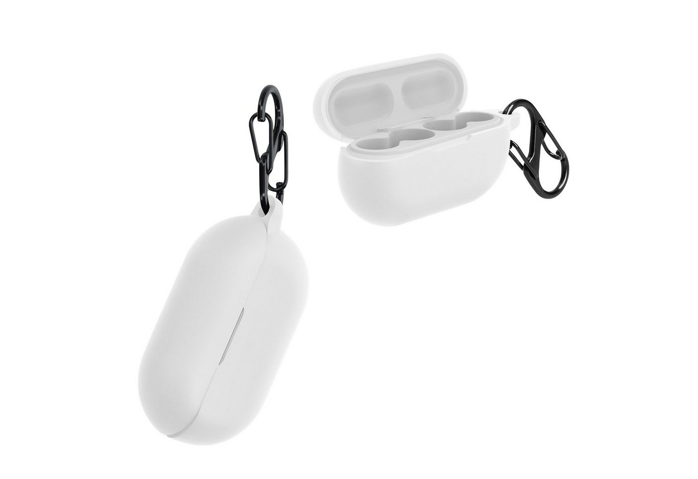 kwmobile Kopfhörer-Schutzhülle Hülle für ambie Sound Earcuffs AM-TW01 Kopfhörer, Silikon Schutzhülle Etui Case Cover Schoner in Weiß von kwmobile