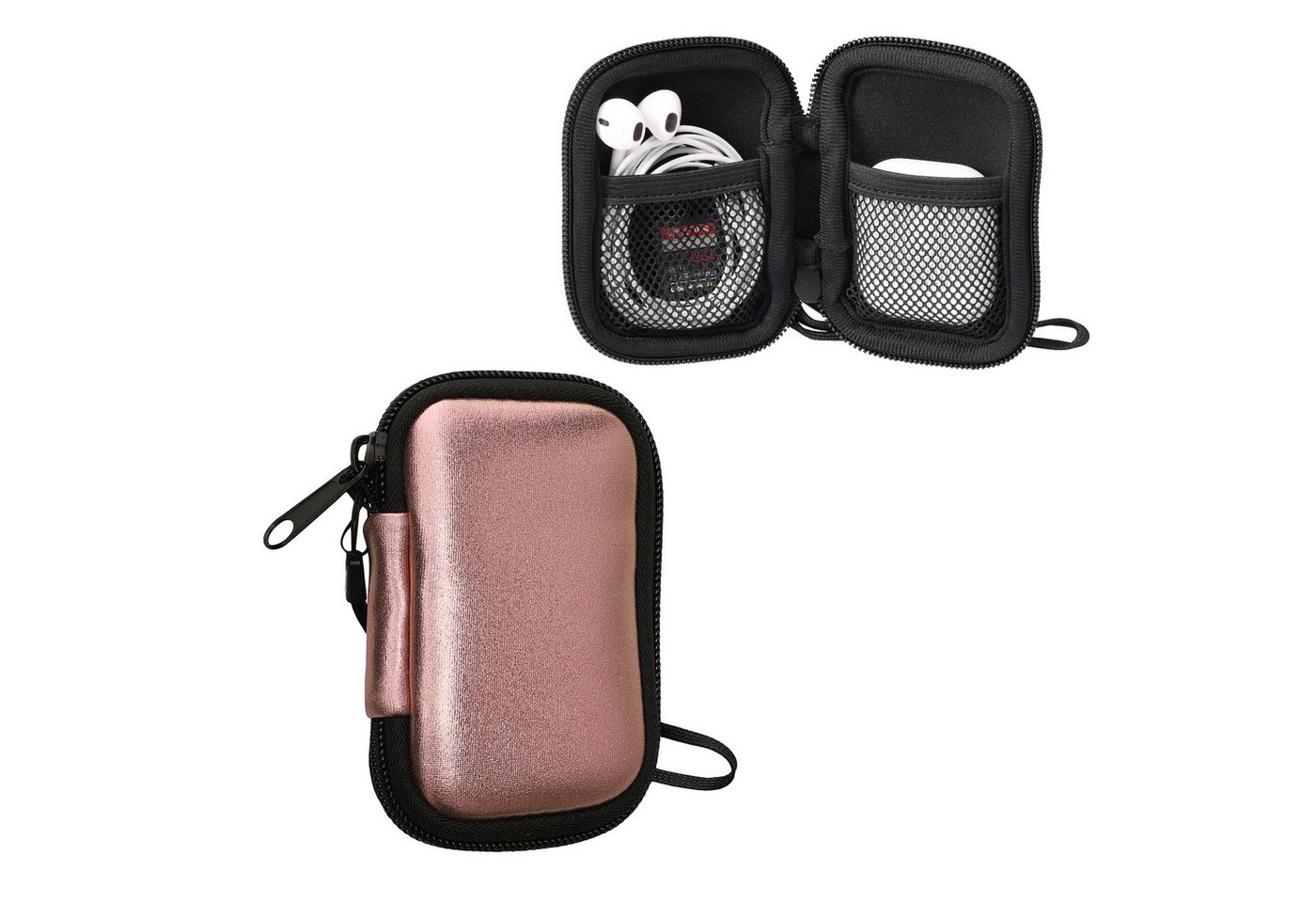 kwmobile Kopfhörer-Schutzhülle Neopren Tasche für in-ear Headphones, Hülle Case Schutztasche - 6 x 9 cm Innenmaße - mit Reißverschluss von kwmobile