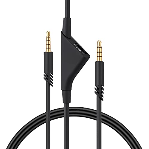 kwmobile Kopfhörerkabel kompatibel mit Logitech Astro A50 / A40TR / A40 / A30 / A10 - Ersatz Kabel 200 cm mit Lautstärkeregler - 3.5mm Klinke von kwmobile
