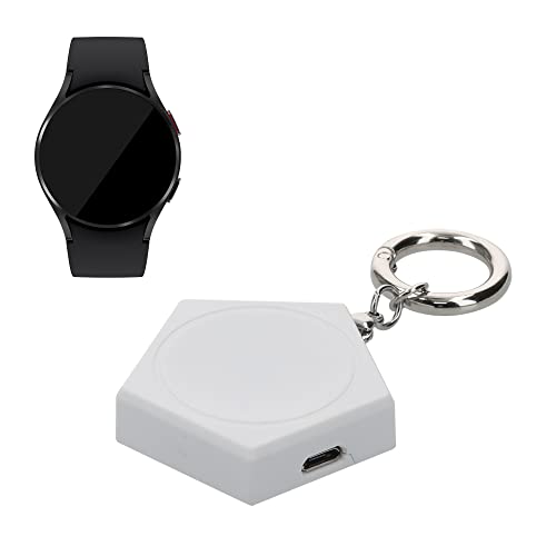 kwmobile Ladegerät kompatibel mit Samsung Galaxy Watch 5 4 3 / Active/Active 2 Smartwatch - Ersatz Charger magnetische Ladestation USB C Micro USB - tragbar - ohne Kabel Weiß von kwmobile