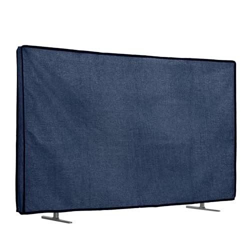 kwmobile Leinen Hülle kompatibel mit 32" TV - Staubschutz Abdeckhaube Schutzhülle für Fernseher - TV Bildschirm Staubhaube Haube in Blaugrau kwmobile Leinen Hülle kompatibel mit 32" TV - Staubschutz Abdeckhaube Schutzhülle für Fernseher - TV Bildschirm Staubhaube Haube in Blaugrau von kwmobile