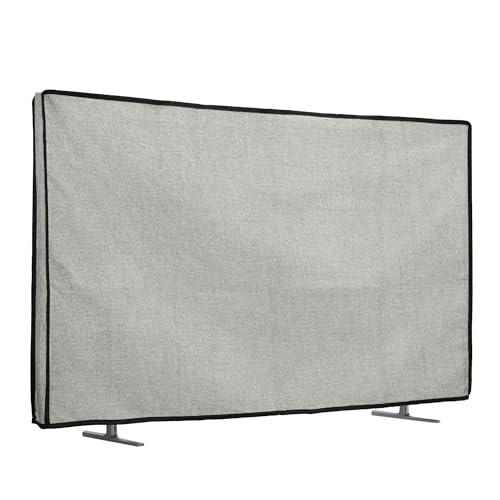 kwmobile Leinen Hülle kompatibel mit 32" TV - Staubschutz Abdeckhaube Schutzhülle für Fernseher - TV Bildschirm Staubhaube Haube in Hellgrau kwmobile Leinen Hülle kompatibel mit 32" TV - Staubschutz Abdeckhaube Schutzhülle für Fernseher - TV Bildschirm Staubhaube Haube in Hellgrau von kwmobile