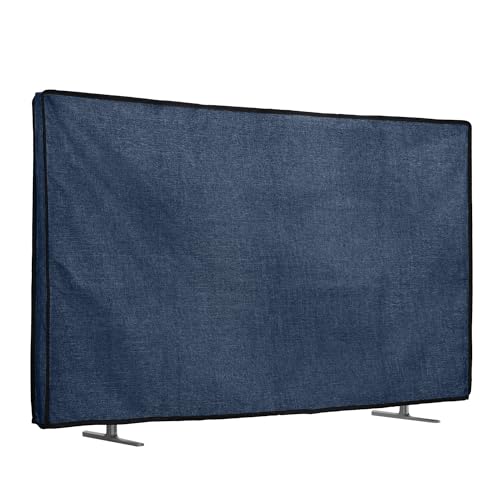 kwmobile Leinen Hülle kompatibel mit 75" TV - Staubschutz Abdeckhaube Schutzhülle für Fernseher - TV Bildschirm Staubhaube Haube in Blaugrau kwmobile Leinen Hülle kompatibel mit 75" TV - Staubschutz Abdeckhaube Schutzhülle für Fernseher - TV Bildschirm Staubhaube Haube in Blaugrau von kwmobile