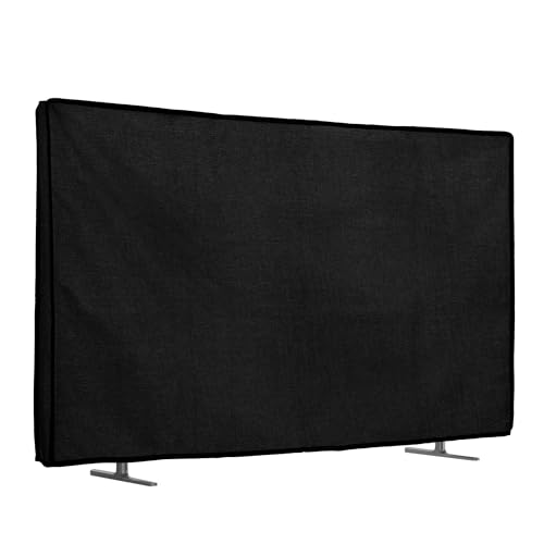 kwmobile Leinen Hülle kompatibel mit 85" TV - Staubschutz Abdeckhaube Schutzhülle für Fernseher - TV Bildschirm Staubhaube Haube in Schwarz kwmobile Leinen Hülle kompatibel mit 85" TV - Staubschutz Abdeckhaube Schutzhülle für Fernseher - TV Bildschirm Staubhaube Haube in Schwarz von kwmobile