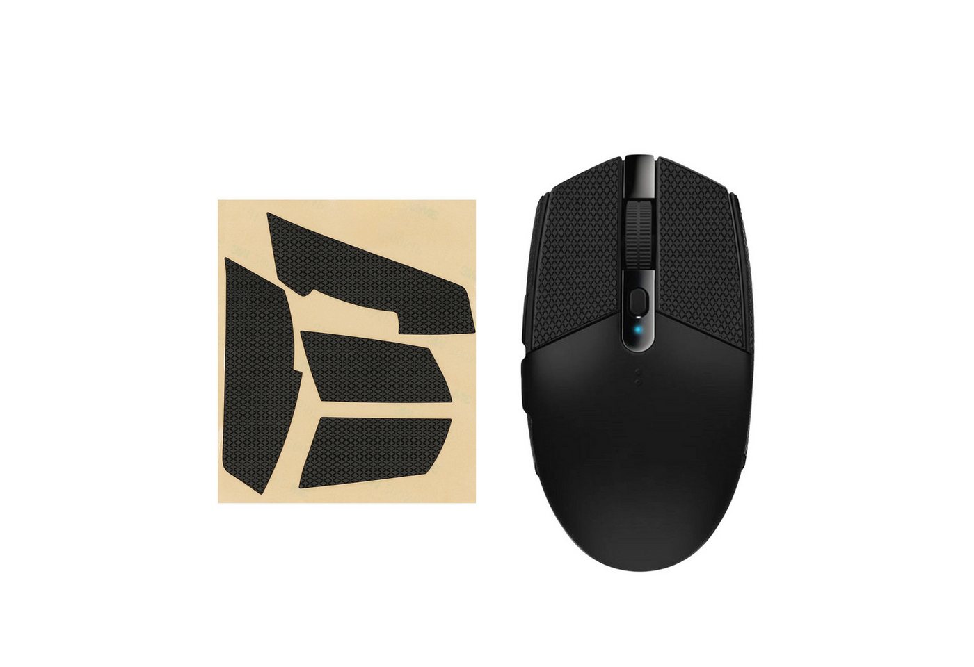 kwmobile Mausfüße Gaming Maus Grip Tape für Logitech G102 / G304 (1-St), Maus Rutschfestes Griffband für PC Maus Schwarz von kwmobile