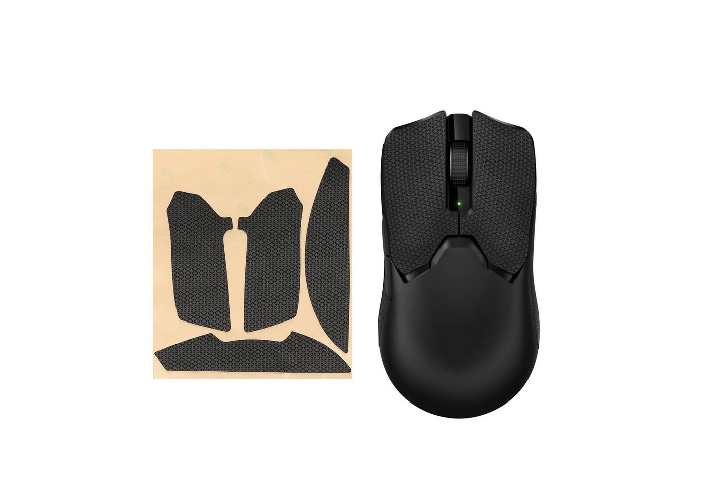 kwmobile Mausfüße Gaming Maus Grip Tape für Razer Viper V2 Pro (1-St), Maus Rutschfestes Griffband für PC Maus Schwarz von kwmobile