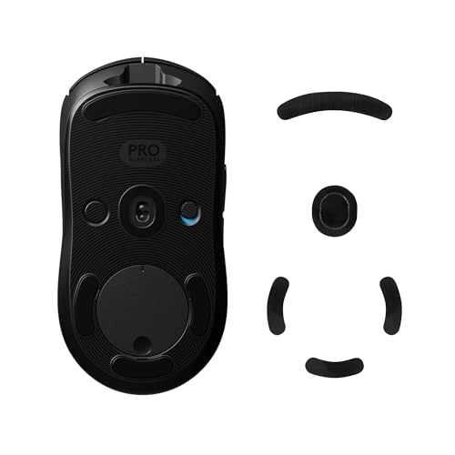 kwmobile Mouse Feet Sticker kompatibel mit Logitech G Pro Wireless Gaming Ersatz Glider - Mausfüße passgenau - Maus Glides in Schwarz von kwmobile
