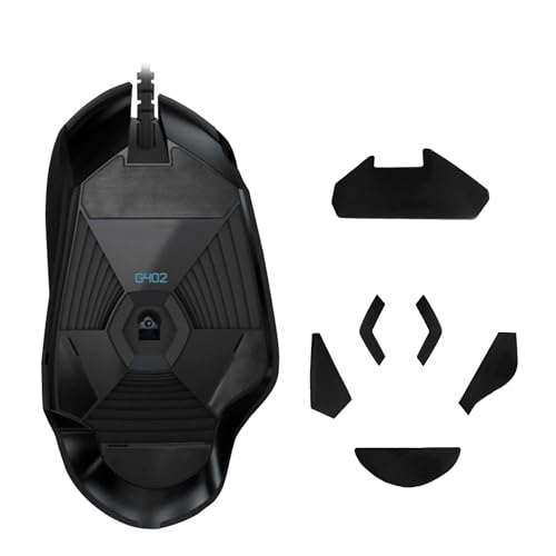 kwmobile Mouse Feet Sticker kompatibel mit Logitech G402 Ersatz Glider - Mausfüße passgenau - Maus Glides in Schwarz von kwmobile