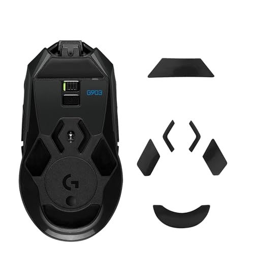 kwmobile Mouse Feet Sticker kompatibel mit Logitech G903 Ersatz Glider - Mausfüße passgenau - Maus Glides in Schwarz von kwmobile