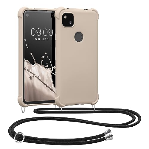 kwmobile Necklace Case kompatibel mit Google Pixel 4a Hülle - Cover mit Kordel zum Umhängen - Silikon Schutzhülle Creme kwmobile Necklace Case kompatibel mit Google Pixel 4a Hülle - Cover mit Kordel zum Umhängen - Silikon Schutzhülle Creme von kwmobile