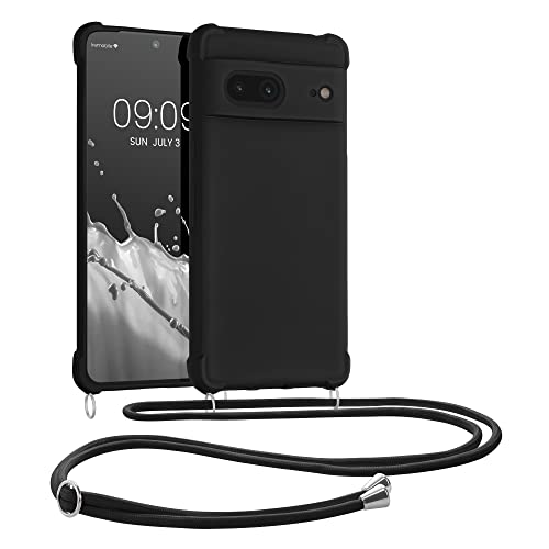 kwmobile Necklace Case kompatibel mit Google Pixel 7 Hülle - Cover mit Kordel zum Umhängen - Silikon Schutzhülle Schwarz kwmobile Necklace Case kompatibel mit Google Pixel 7 Hülle - Cover mit Kordel zum Umhängen - Silikon Schutzhülle Schwarz von kwmobile