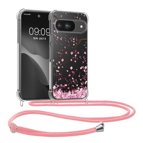 kwmobile Necklace Case kompatibel mit Google Pixel 9 / Pixel 9 Pro Hülle - Silikon Cover mit Handykette - Rosa Dunkelbraun Transparent Kirschblütenblätter kwmobile Necklace Case kompatibel mit Google Pixel 9 / Pixel 9 Pro Hülle - Silikon Cover mit Handykette - Rosa Dunkelbraun Transparent Kirschblütenblätter von kwmobile