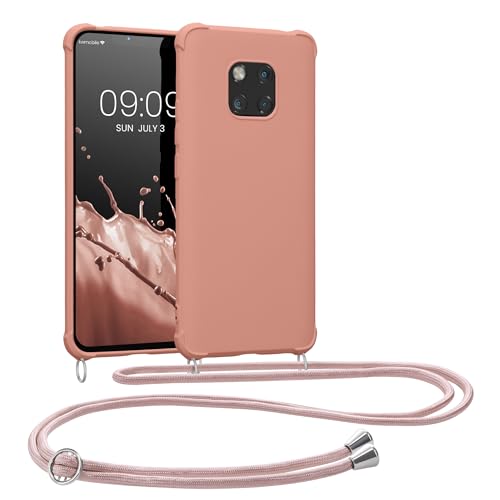 kwmobile Necklace Case kompatibel mit Huawei Mate 20 Pro Hülle - Cover mit Kordel zum Umhängen - Silikon Schutzhülle Perlmutt von kwmobile