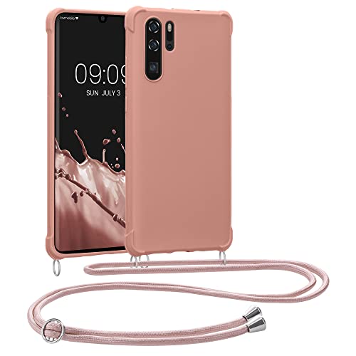 kwmobile Necklace Case kompatibel mit Huawei P30 Pro Hülle - Cover mit Kordel zum Umhängen - Silikon Schutzhülle Perlmutt von kwmobile
