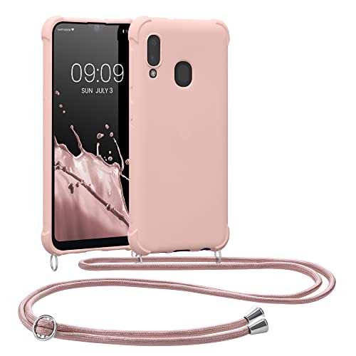 kwmobile Necklace Case kompatibel mit Samsung Galaxy A20e Hülle - Cover mit Kordel zum Umhängen - Silikon Schutzhülle Perlmutt kwmobile Necklace Case kompatibel mit Samsung Galaxy A20e Hülle - Cover mit Kordel zum Umhängen - Silikon Schutzhülle Perlmutt von kwmobile