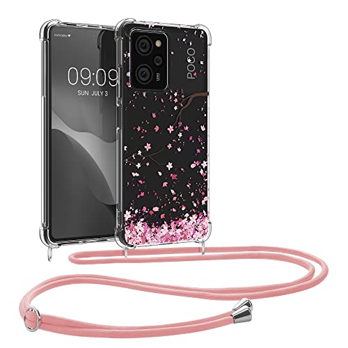 kwmobile Necklace Case kompatibel mit Xiaomi Poco X5 Pro 5G Hülle - Silikon Cover mit Handykette - Rosa Dunkelbraun Transparent Kirschblütenblätter kwmobile Necklace Case kompatibel mit Xiaomi Poco X5 Pro 5G Hülle - Silikon Cover mit Handykette - Rosa Dunkelbraun Transparent Kirschblütenblätter von kwmobile