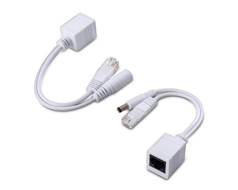 kwmobile PoE Adapter Set - Injektor + Splitter Kabel für Netzwerk, IP Geräte Netzwerk-Adapter von kwmobile