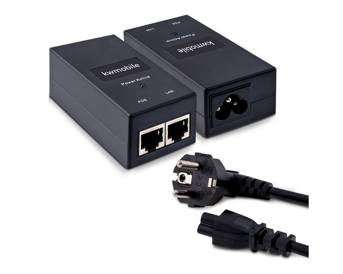 kwmobile PoE Injector Adapter Power over Ethernet 48V 24W IEEE 802.3af Netzwerk-Adapter, 4,20 cm von kwmobile