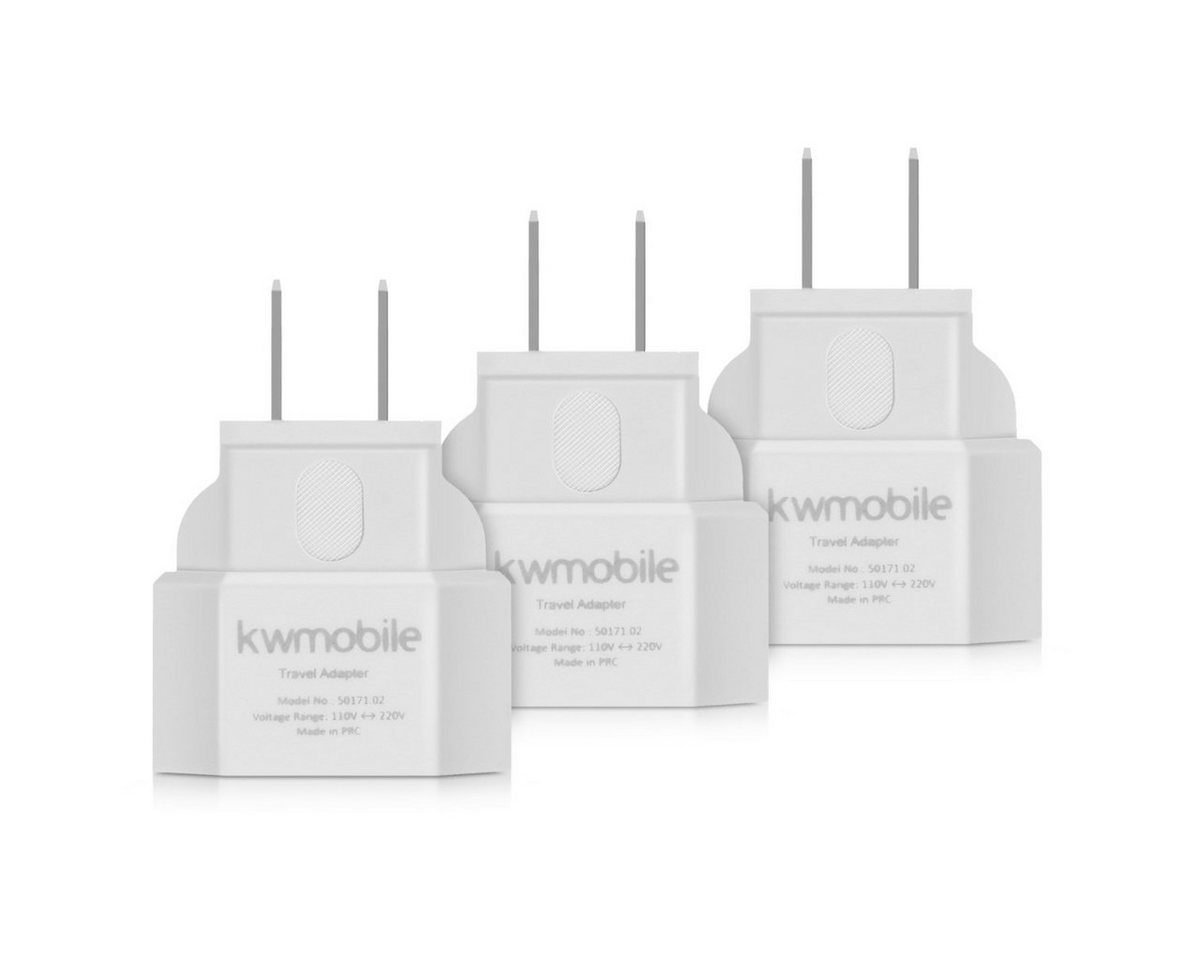 kwmobile Reiseadapter USA Typ-A - Eurostecker Urlaub Reiseadapter Stromadapter, 6,00 cm von kwmobile