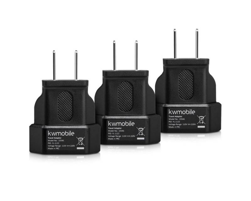 kwmobile Reiseadapter USA Typ-A - Eurostecker Urlaub Reiseadapter Adapter, 6.00 cm von kwmobile