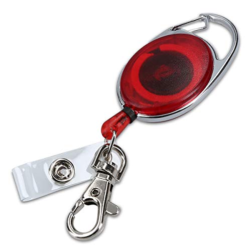 kwmobile Schlüssel Jojo mit Ausweis Clip - Schlüsselanhänger ausziehbar - Kartenhalter Karabiner Anhänger - Schlüsselband mit Karten Halter von kwmobile