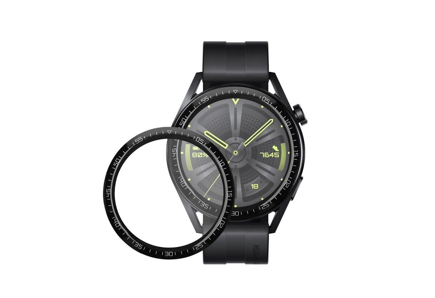 kwmobile Schutzfolie 2x Displayschutzfolie für Huawei Watch GT 3 (46mm), (1-St), Schutzfolie für Fitness Tracker - robuster Displayschutz - transparent von kwmobile