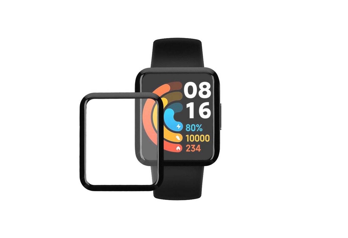 kwmobile Schutzfolie 2x Displayschutzfolie für Xiaomi POCO Watch, (1-St), Schutzfolie für Fitness Tracker - robuster Displayschutz - transparent von kwmobile