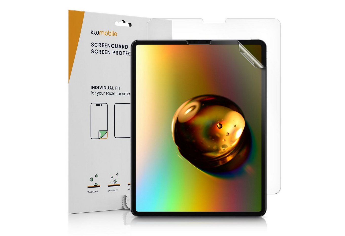 kwmobile Schutzfolie 2x Folie für Apple iPad Pro 12,9 - (2022) / (2021), (1-St), Full Screen Tablet Schutzfolie - klar" von kwmobile