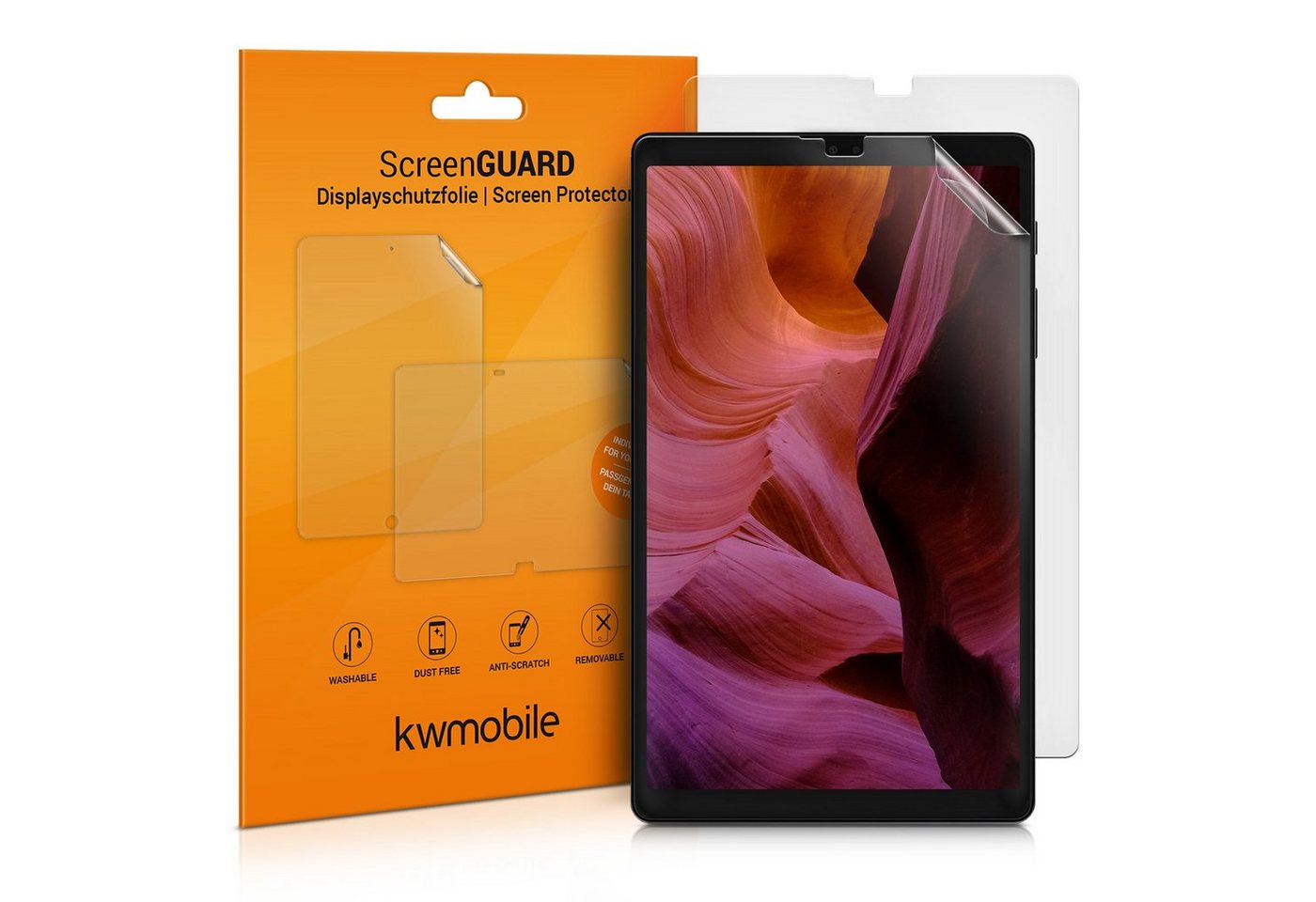 kwmobile Schutzfolie 2x Folie für Samsung Galaxy Tab A7 Lite 8.7 (2021), (1-St), Full Screen Tablet Schutzfolie entspiegelt von kwmobile