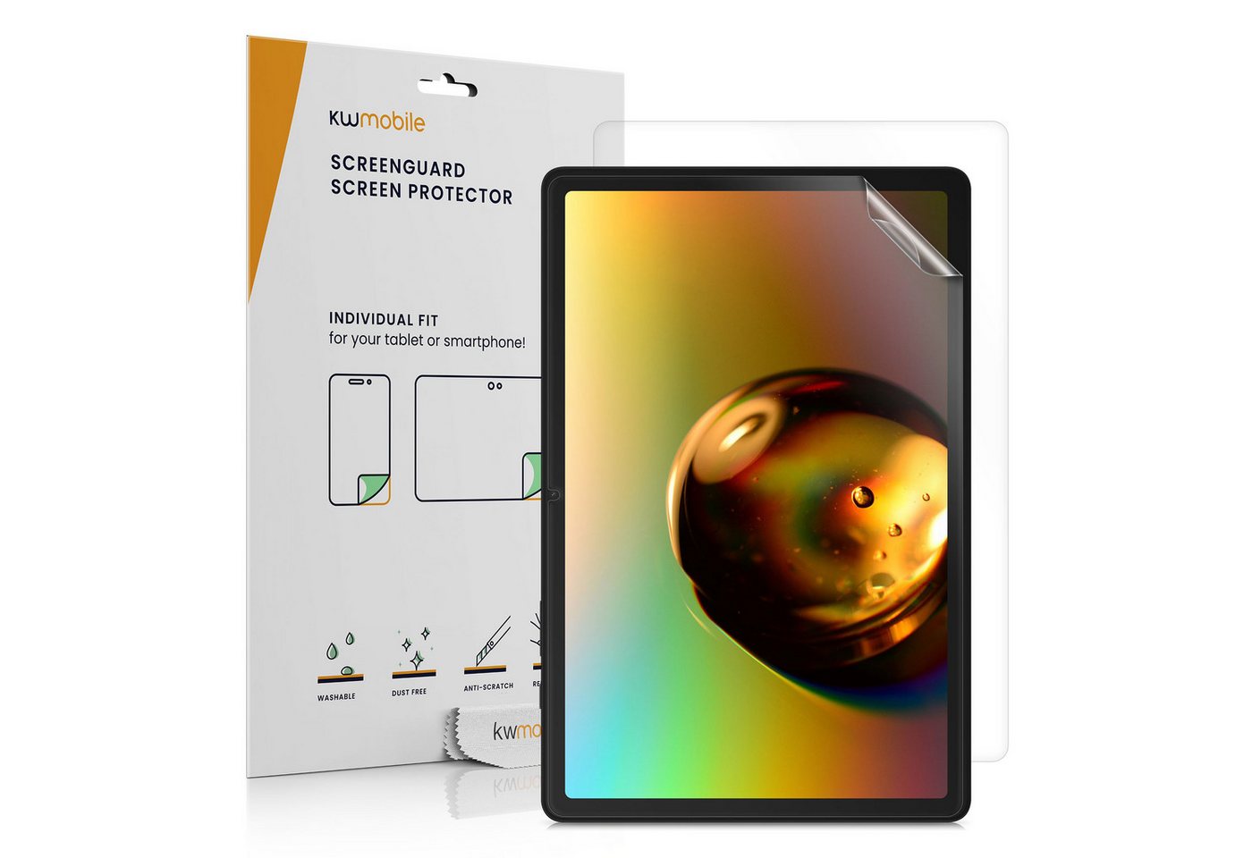 kwmobile Displayschutzfolie 2x Folie für Samsung Galaxy Tab A9+, 2 Stück, Full Screen Tablet Schutzfolie entspiegelt von kwmobile