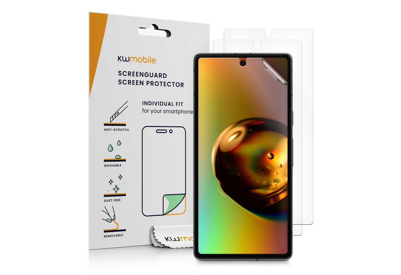 kwmobile Schutzfolie 3x Folie, (1-St), klare Displayschutzfolie Displayschutz transparent Schutzfolie von kwmobile