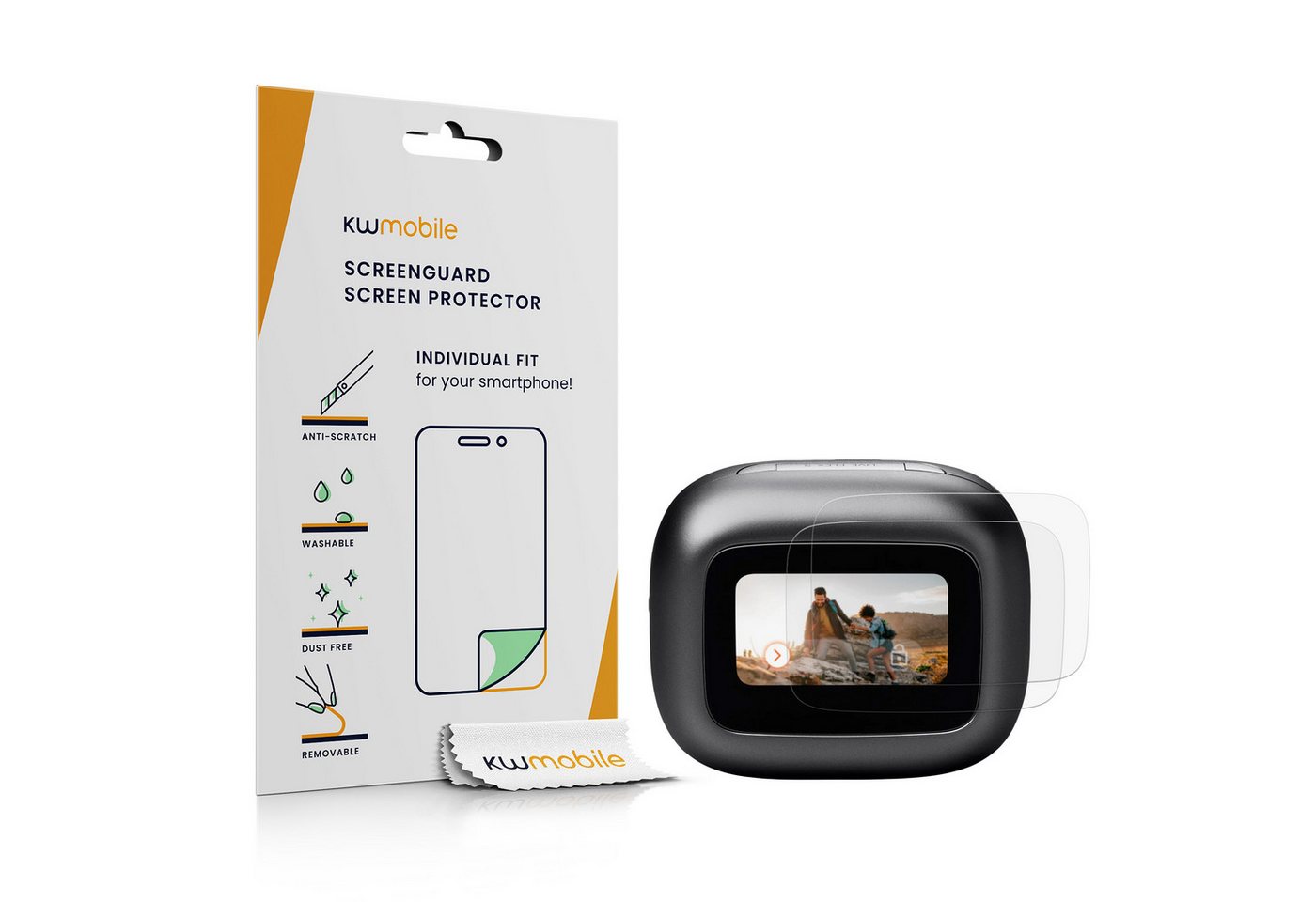 kwmobile Displayschutzfolie 3x Schutzfolie für JBL Live Flex 3, 3 Stück, transparente Screen Folie klare TPU Folie für Kopfhörer Display von kwmobile