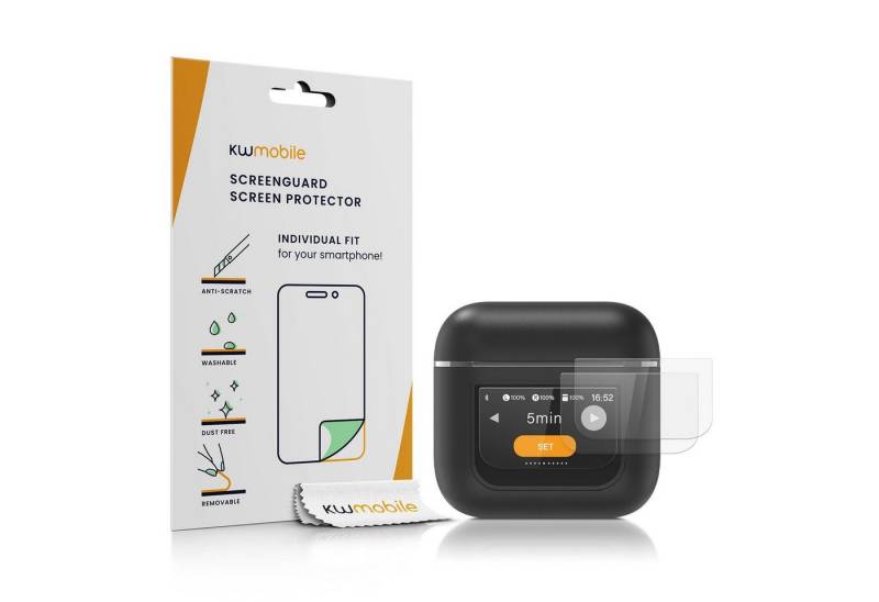 kwmobile Displayschutzfolie 3x Schutzfolie für JBL Tour Pro 2, 3 Stück, transparente Screen Folie klare TPU Folie für Kopfhörer Display von kwmobile