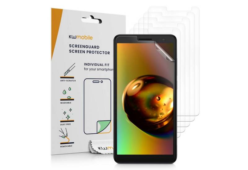 kwmobile Displayschutzfolie 6x Folie, 1 Stück, klare Displayschutzfolie Displayschutz transparent Schutzfolie von kwmobile