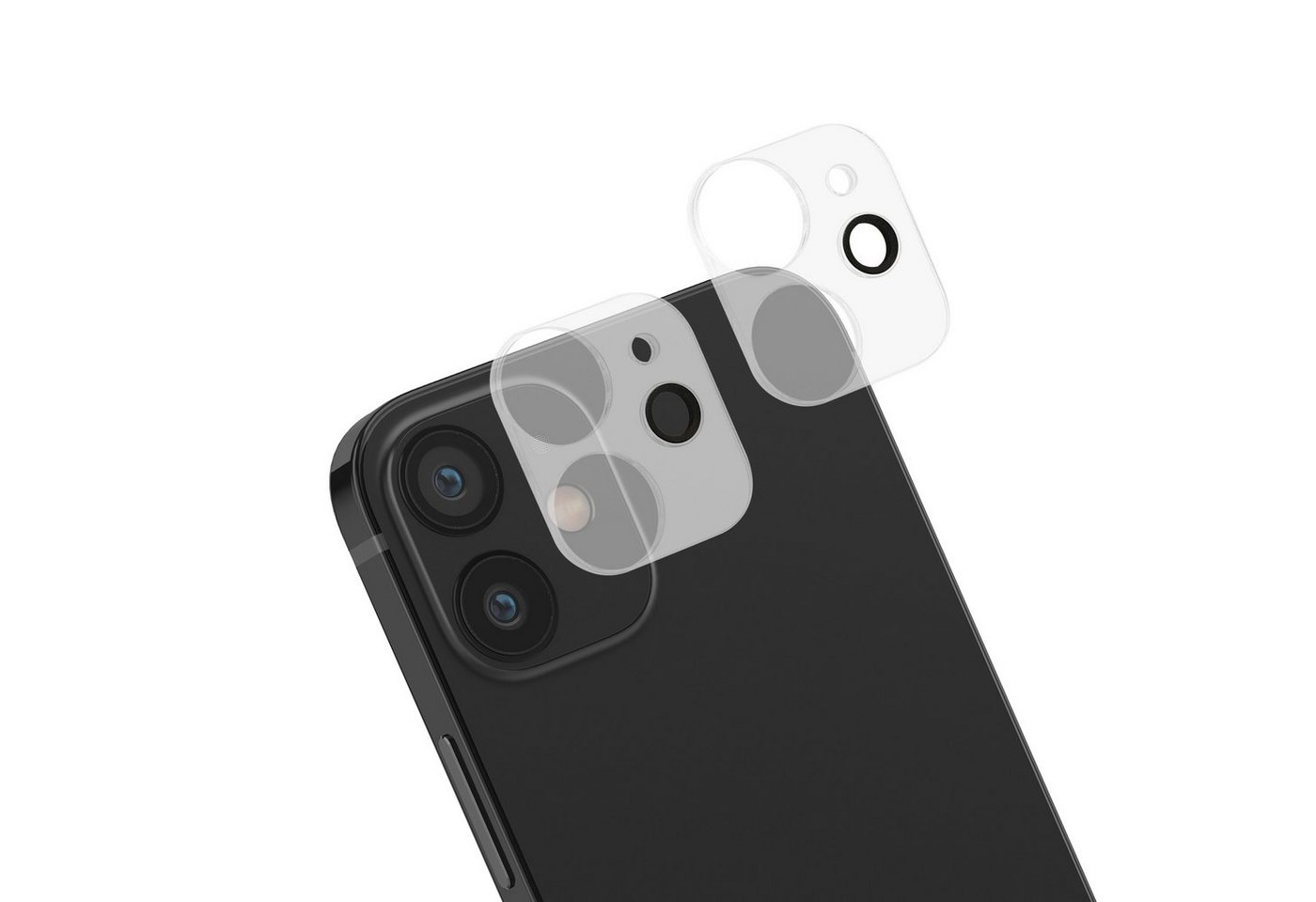 kwmobile Schutzfolie Glas Handy Kameraschutz für Apple iPhone 12, (1-St), Transparentes Schutzglas Set für Smartphone Kamera von kwmobile