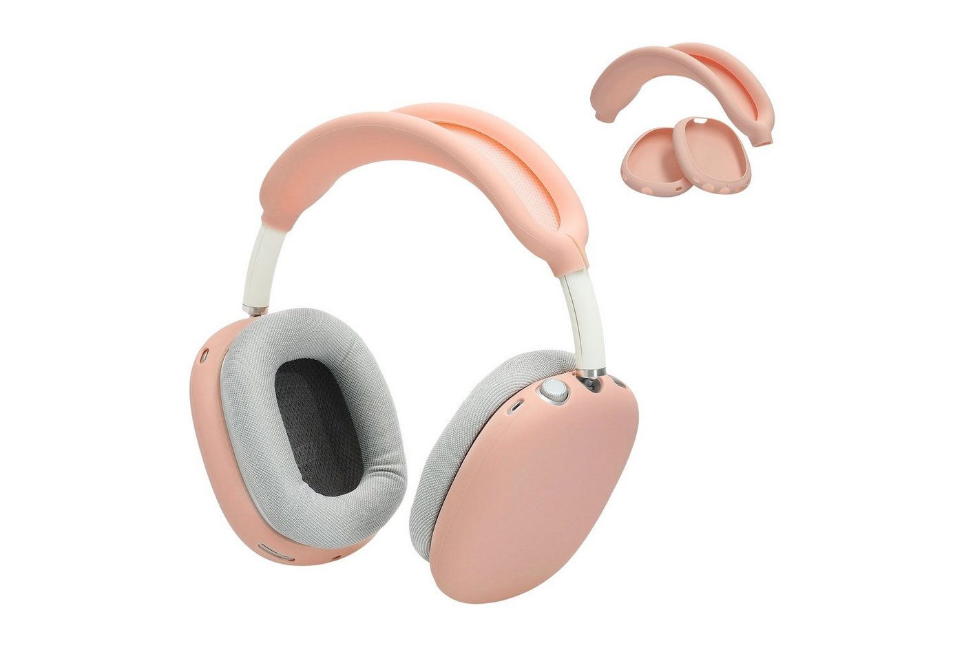 kwmobile Schutzfolie Kopfband Abdeckung Ohrpolster Set für Apple Airpods Max, (1-St), Headband Case - Kopfhörer Ersatz Polster - Schutz in Altrosa von kwmobile